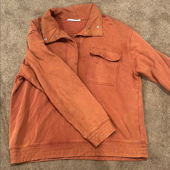 Rust Orange Pullover Jacket - Picture 1 of 1